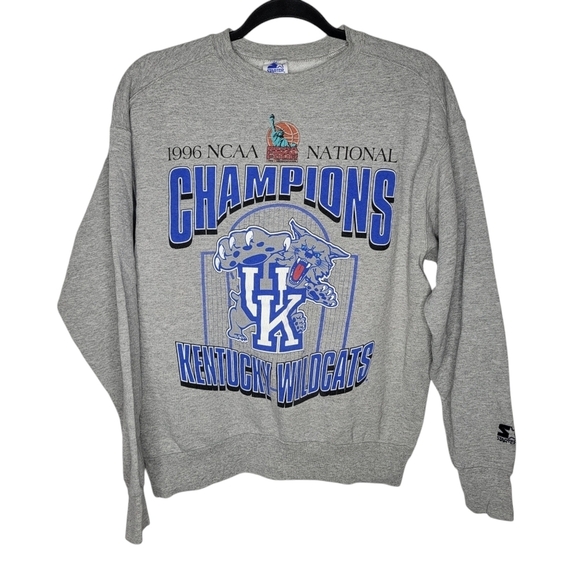 Vintage 90s STARTER University of Kentucky 1996 NCAA National Champions Crewneck - Picture 1 of 5